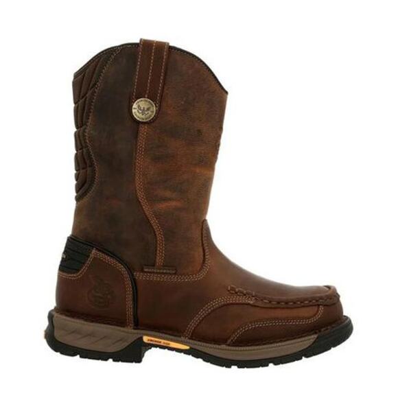 GEORGIA BOOT ATHENS 360 STEEL TOE WATERPROOF  BOOT, BROWN, SIZE 11.5(M)